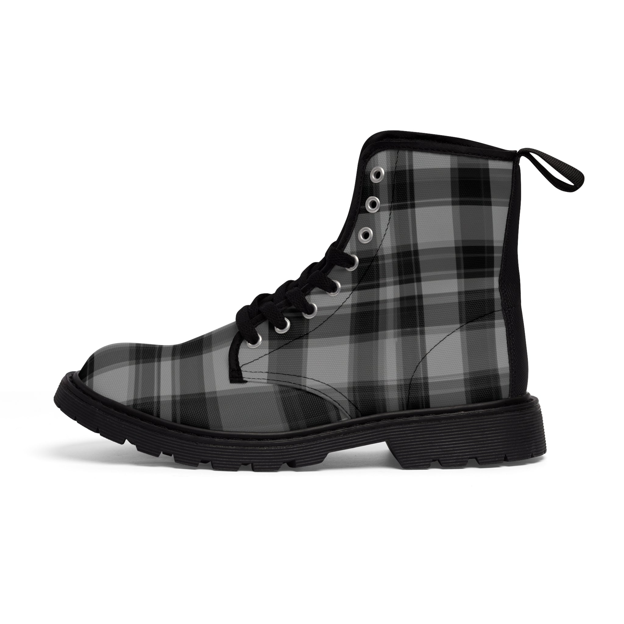 Aberfirth Men's Canvas Combat Boot – PLAID