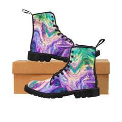 Glasgrow - Women's Canvas Combat Boot