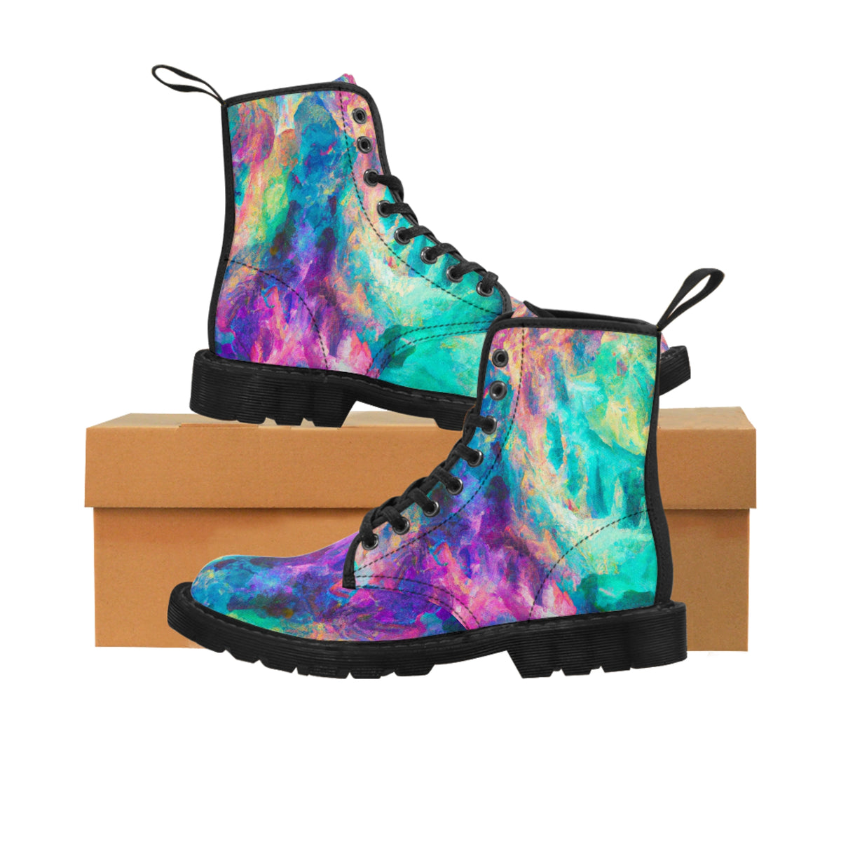 Glenevis - Women's Canvas Combat Boot